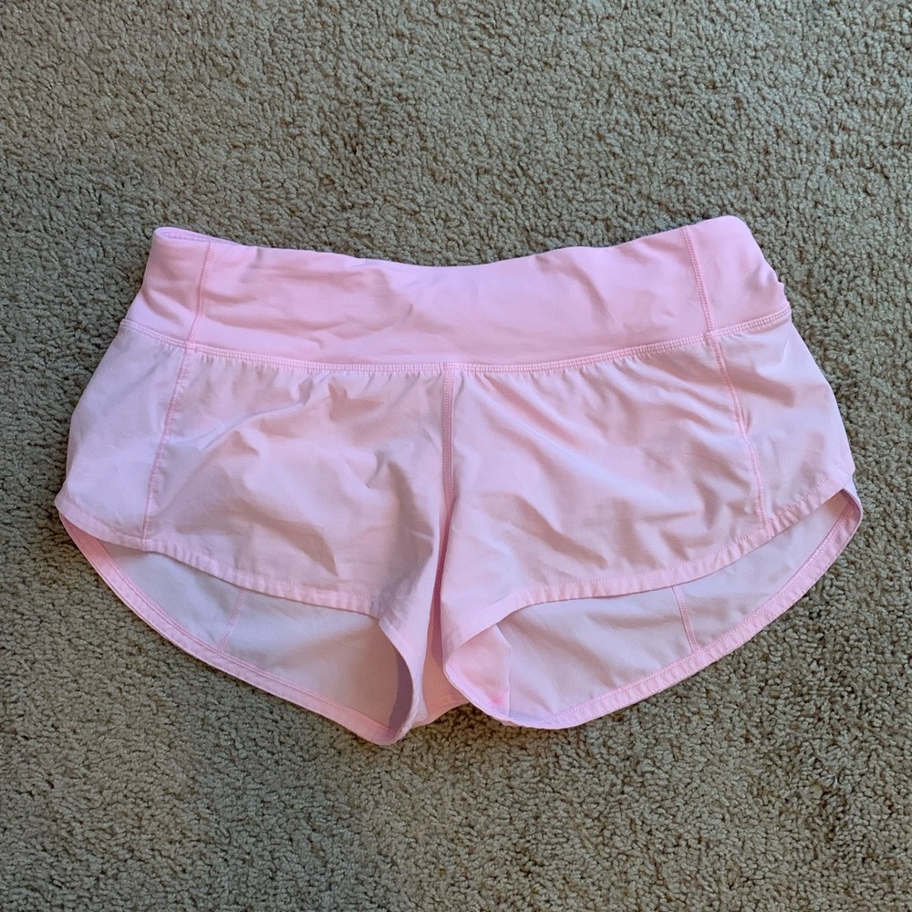Pink lululemon speed up short